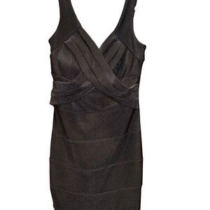 Emerald Sundae Black Crisscross Mini Dress Size 1